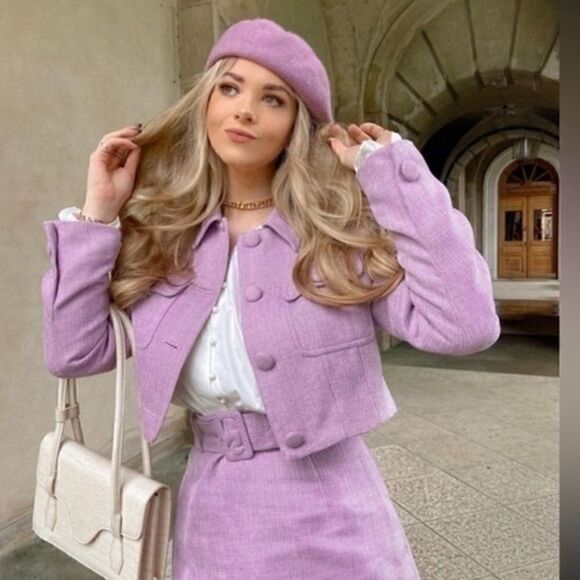 Zara Pink Wool Beret main image 10